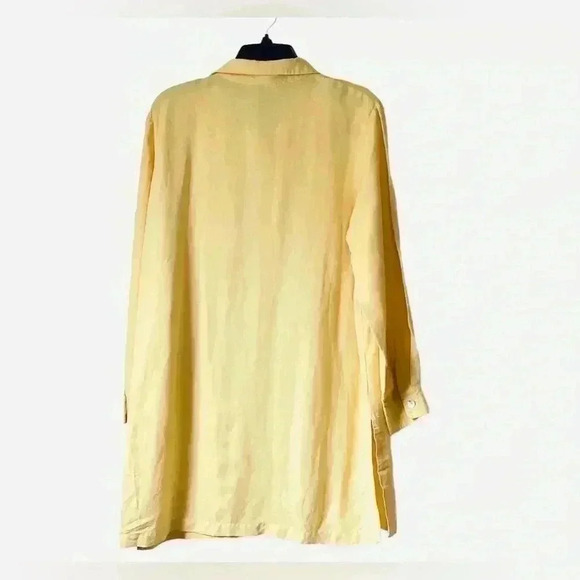 Dialogue Women’s Linen Blend tunic Top dress shirt  & tank top  set of 2  medium - Picture 4 of 12